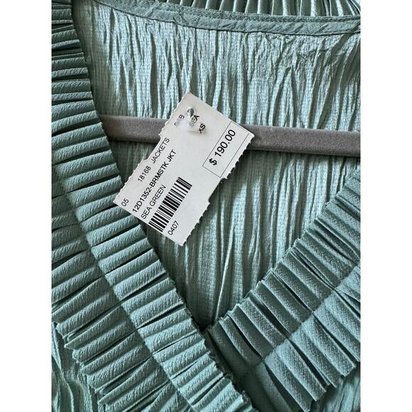 BABETTE SEAFOAM GREEN BUTTON UP BLOUSE - Picture 5 of 6